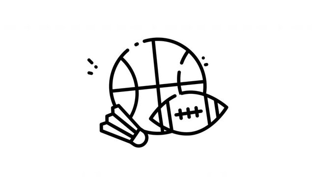 Premium sport icon animation, perfect for fitness, health, and team-focused projects. Features a loopable design and alpha channel.