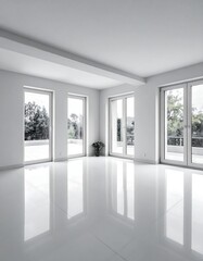 Obraz premium Modern white empty room