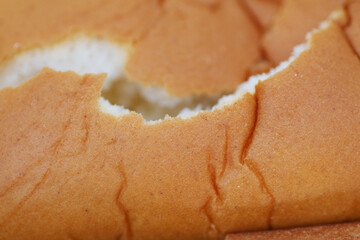 Close up texture of bread