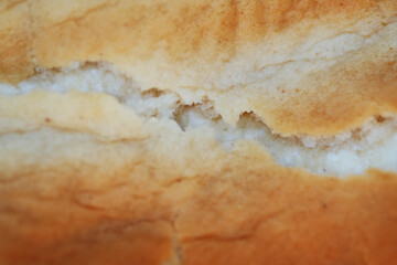 Close up texture of bread