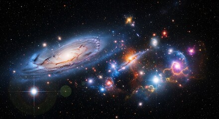 Cosmic Galaxy Nebula Space Exploration.