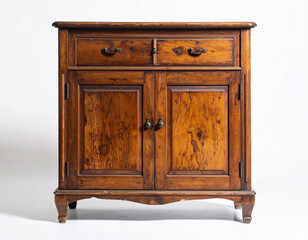 Wooden cabinet furniture storage drawer door antique vintage classic brown polished interior decor home living room design solid wood craftsmanship