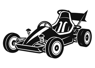 Obraz premium Go-Kart Vector Illustration | Racing Vehicle Design for Motorsport and Entertainment
