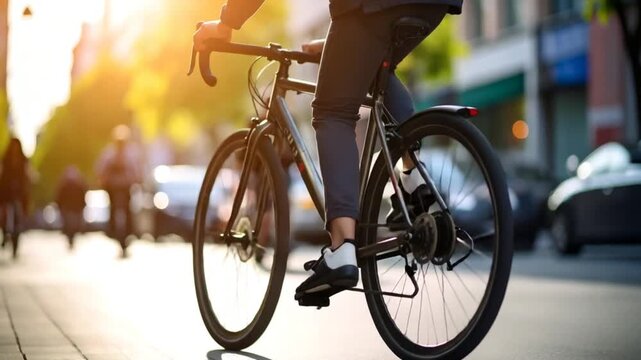 Urban cyclist daytime