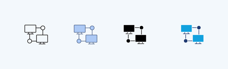 Networking Outline Icon Illustration Vector