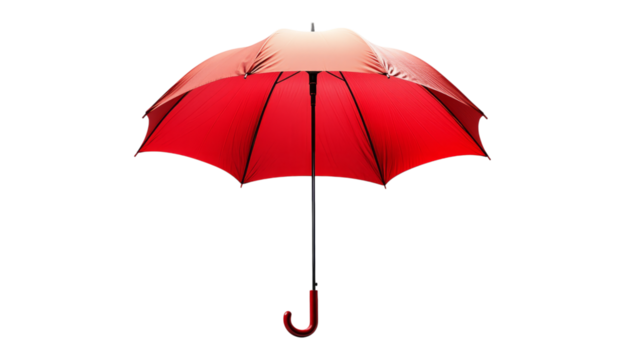 Bright Red Umbrella with Smooth Surface for Rainy Day Protection
