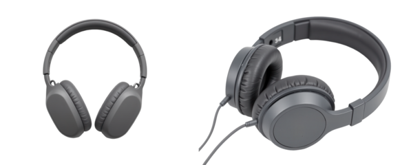 Sleek Modern Headphones with Comfortable Ear Cushions for Music Lovers