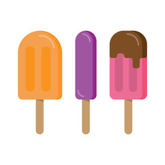 Illustrations of different models of popsicle ice cream