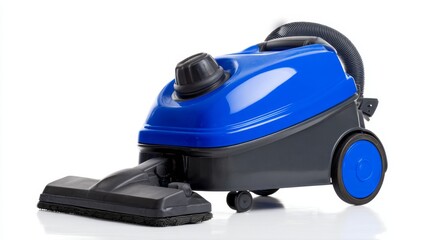 Obraz premium a blue vacuum cleaner with a brush attachment