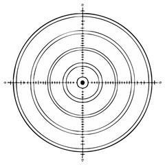 Target with crosshairs vector illustration, focused, precision concept