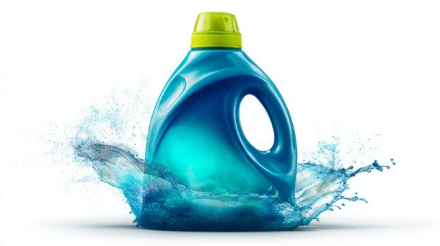 a dynamic advertisement featuring a tide detergent bottle surrounded by splashing water, conveying the product's cleaning power