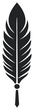 Elegant black quill pen illustration for writing and design