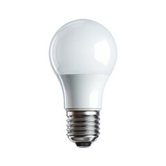 Modern LED light bulb with a sleek design and bright illumination isolated on a white background for energy-efficient lighting solutions