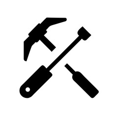 Vector art of pickaxe and chisel