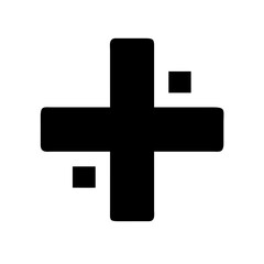 Obraz premium Vector art of plus sign with squares