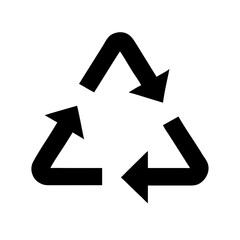 Vector art of recycle symbol on