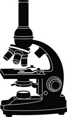 Vintage microscope illustration scientific research laboratory tool optical device historical equipment vector