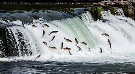 Fish Jumping Waterfall