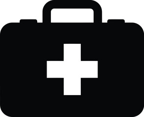 First aid kit medical emergency help symbol vector graphic isolated healthcare assistance icon vector