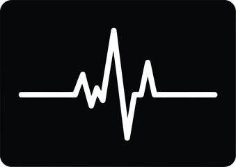 Abstract heartbeat ekg line graphic monitor health pulse waveform medical technology concept vector