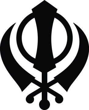 Sikh khanda symbol sikhism religious iconography spiritual emblem vector graphic vector