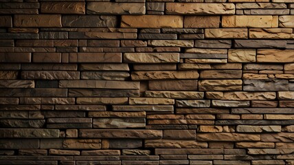 Obraz premium Textured stone wall with warm earthy tones.