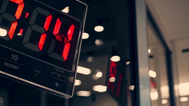 Countdown Timer Displayed in a Store Moments Before Black Friday Begins, Building Anticipation
