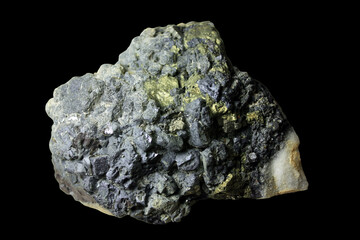 Chalcopyrite on Galena from the Rhodope Mountains, Bulgaria
