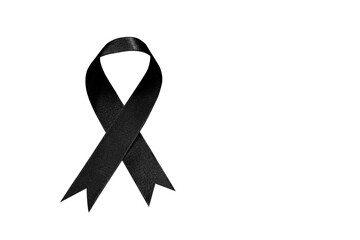 Black Ribbon Symbol of Mourning and Remembrance