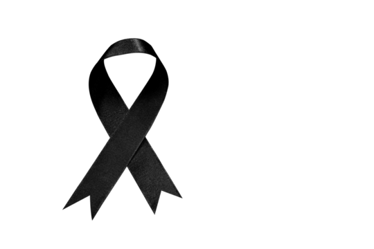 Black Ribbon Symbol of Mourning and Remembrance