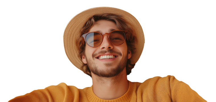 a European white man working isolated background