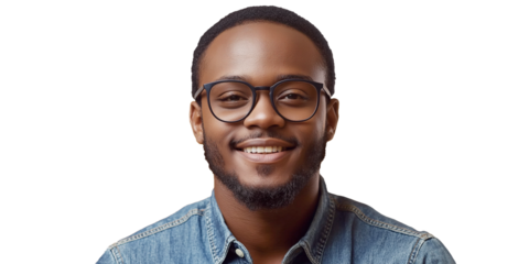 a European white man working isolated background