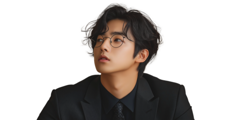 Asian man in business attire isolated on background