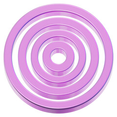 Naklejka premium 3D Layered Holographic Circle Rings Icon