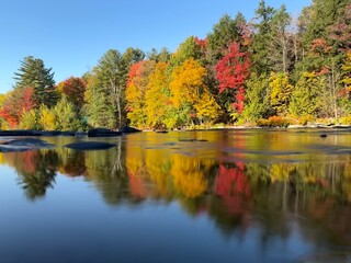 Parc de La Rivière-du-Nord , The Rivière-du-Nord or The River of the North Park in autumn
