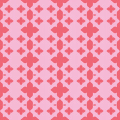 Monochromatic Pink Geometric Seamless Pattern for Fabric or Background