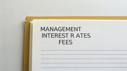 agreement owner management interest concept. Business document with management terms on a notepad.