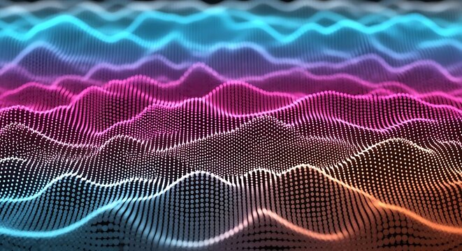 Abstract Colorful Waveform Pattern. - Powered by Adobe