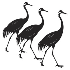 vector illustration of a crane
