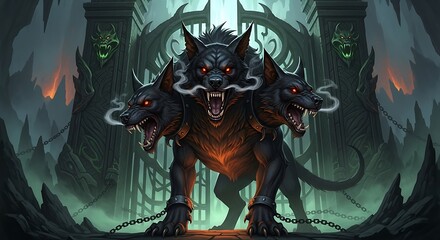 Mythical Cerberus Guardian Gate.