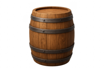 Wooden barrel for storing wine or whiskey