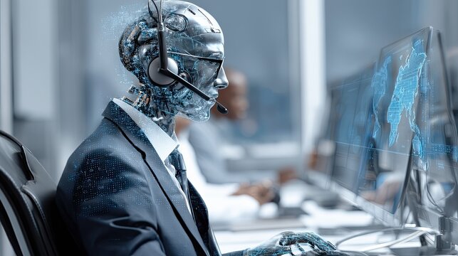 Futuristic AI Support Agent in Digital Environment