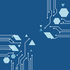 Blue Digital Circuit Board Background