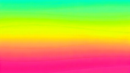 Obraz premium Vibrant Neon Ombre Gradient Background: Dynamic Waves of Teal, Yellow, Orange, and Hot Pink. Modern Abstract Color Blend for Creative Digital Design and Summer Concepts.