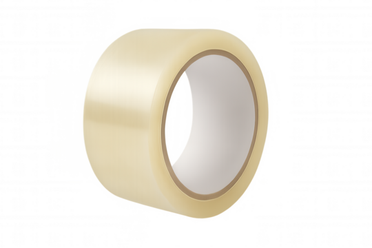 Transparent packing tape roll, sticky adhesive for sealing cartons, moving boxes, and office supplies - Powered by Adobe