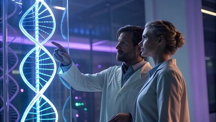 Physician and Patient Analyzing Holographic DNA Model for Precision Medicine and AI Genomic Research