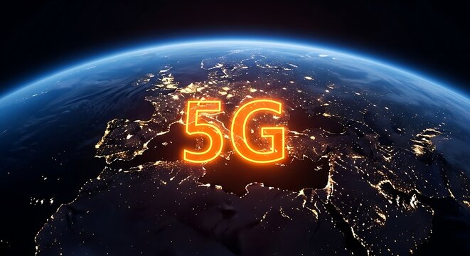 Global 5G Network Technology. - Powered by Adobe