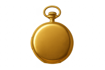 Golden vintage pocket watch, antique timepiece, time passing