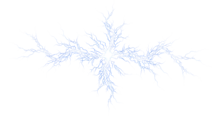 Abstract snowflake isolated on transparent background, winter frost pattern