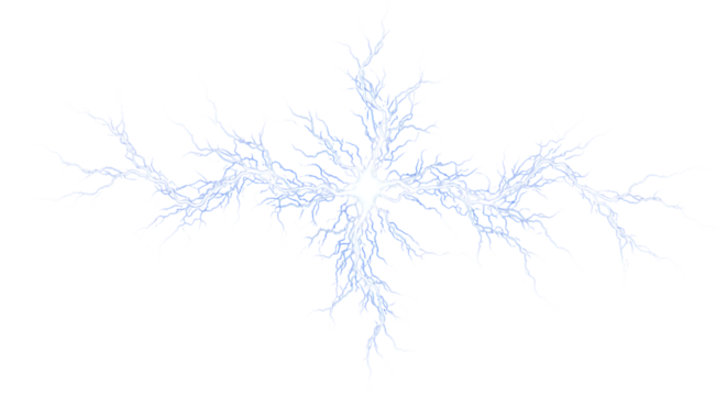 Abstract snowflake isolated on transparent background, winter frost pattern